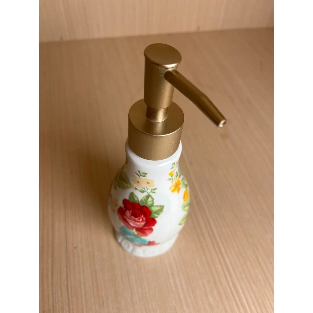 The Pioneer Woman Vintage Floral Earthenware Soap Dispenser Discontinued